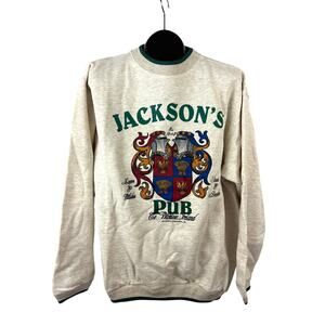 VTG 90s Jackson's Pub Co. Wicklow Ireland Crewneck Sweatshirt Men's LARGE New